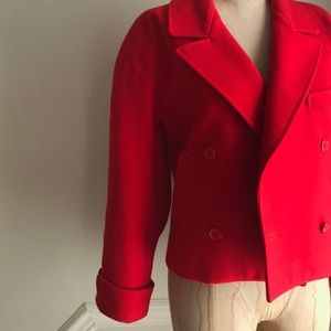 Vintage Kenzo Red Wool Cropped Coat